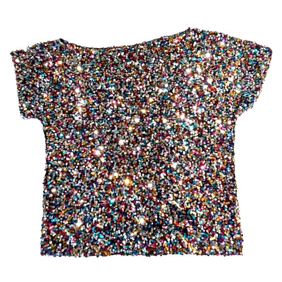 Anna-Kaci Women's Plus‎ Size Sequin Off-the-Shoulder Short Sleeve Party Top 3XL - Picture 3 of 10